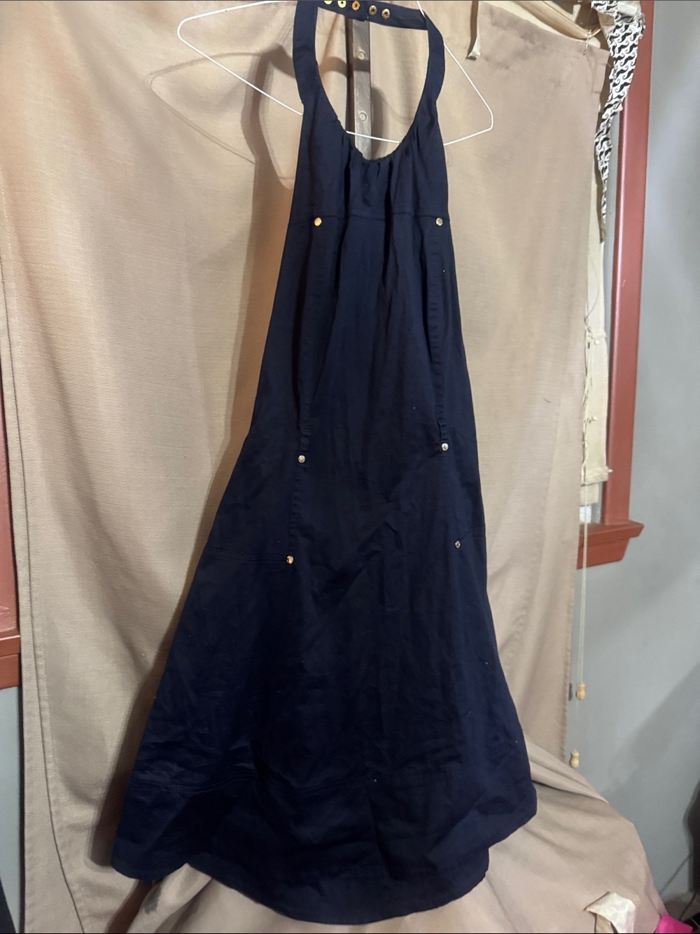 Calvin Klein Women’s Navy Halter Maxi Dress S-23-5
